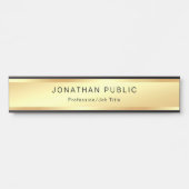 美しい金ゴールドルックグラマーモダンプロフェッショナル サインプレート (正面)