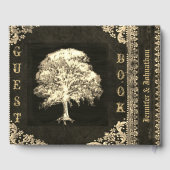 美しい金ゴールドヴィンテージルックゲストブック ゲストブック (裏面)