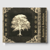 美しい金ゴールドヴィンテージルックゲストブック ゲストブック (正面)