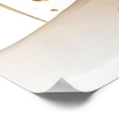 美しい金ゴールド抽象芸術水彩女性ポスター ポスター (角)