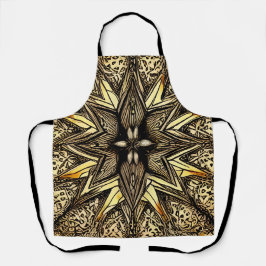 美しい金ゴールド星 エプロン