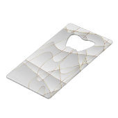 美しい金ゴールド線 クレジットカード栓抜き (正面アングル)