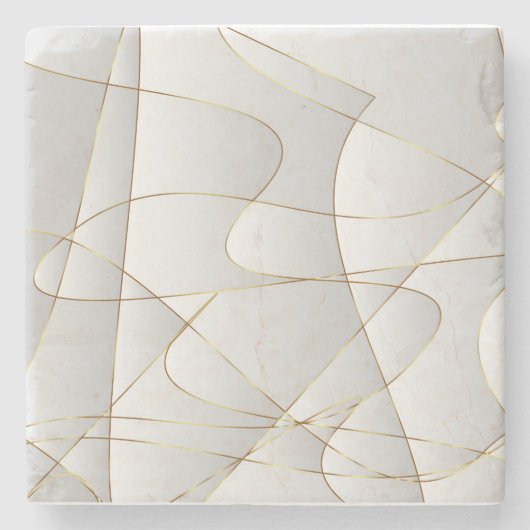 美しい金ゴールド線 ストーンコースター (正面)