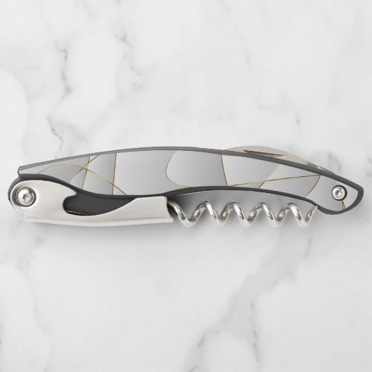 美しい金ゴールド線 ソムリエナイフ (正面)