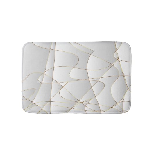 美しい金ゴールド線 バスマット (正面)