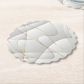 美しい金ゴールド線 ペーパーコースター (アングル)