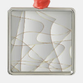 美しい金ゴールド線 メタルオーナメント (正面)