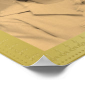 美しい金ゴールド縁どフレカスタムーム写真ポスター ポスター (角)