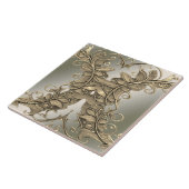 美しい金ゴールド装飾セラミックタイル タイル (側面)