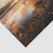 美しい金日没のビーチ 薄葉紙 (詳細)