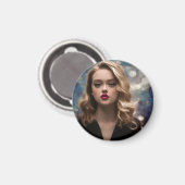 美しい金髪の女性 マグネット (正面/裏面)