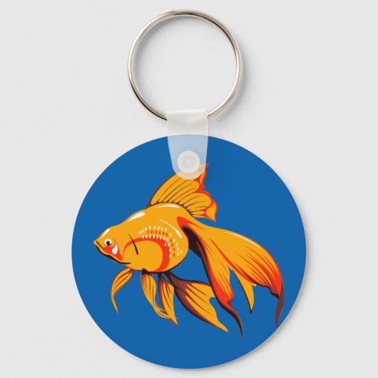 美しい金魚 キーホルダー (正面)