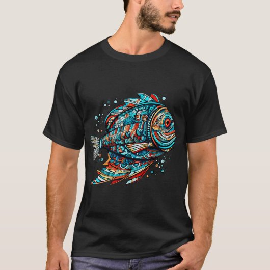 美しい釣り人のデザインの釣り好きへのギフトにぴったり Tシャツ (正面)