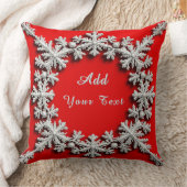 美しい銀のスノーフレークの装飾 クッション (ブランケット)