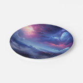 美しい銀河系宇宙宇宙 ペーパープレート (アングル)