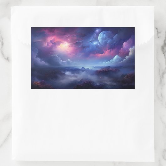 美しい銀河系宇宙宇宙 長方形シール (バッグ)