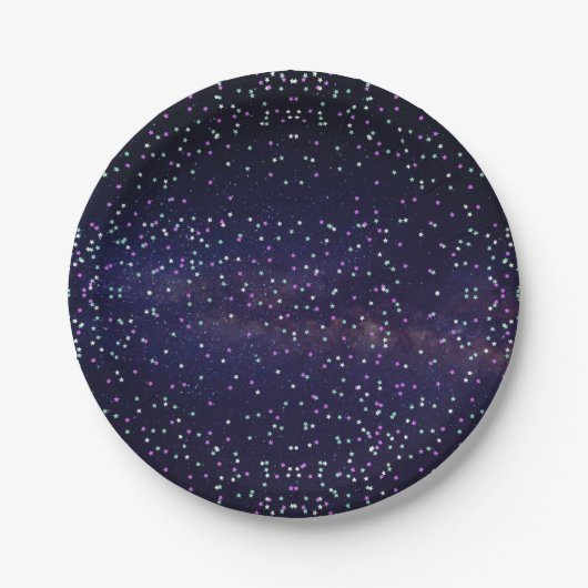 美しい銀河系、星 ペーパープレート (正面)