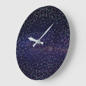 美しい銀河系、星 ラージ壁時計 (傾斜)