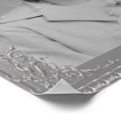 美しい銀縁ど枠のカスタム写真ポスター ポスター (角)