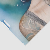 美しい銀髪の女性デカップファニチャー 薄葉紙 (詳細)