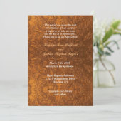 美しい銅のテクスチャが印象的な結婚式 招待状 (スタンド正面)