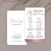 美しい銅バラ金ゴールドロゴフェイシャルアフターケア 名刺