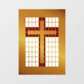 美しい銅"ルック"クロス ウィンドウサイン (シート)