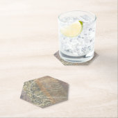 美しい錆びた茶色の審美的な産業スタイル ペーパーコースター (インサイチュ)