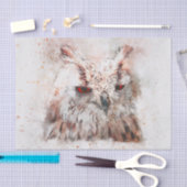 美しい錆び付きフクロウ 薄葉紙 (クラフト)