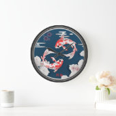 美しい錦鯉の和風♡ ラージ壁時計 (ホーム)