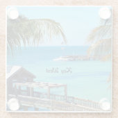 美しい鍵ウエスト ガラスコースター (裏面)