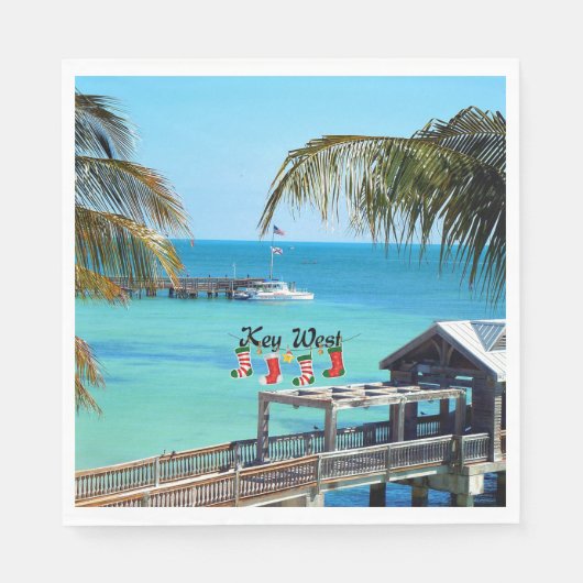 美しい鍵西クリスマス スタンダードランチョンナプキン (正面)