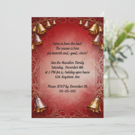 美しい鐘のクリスマス パーティー 招待状 (スタンド正面)
