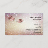 美しい長い目をメイクアップアーティスト 名刺 (裏面)