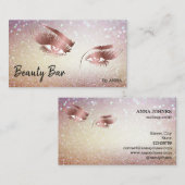 美しい長い目をメイクアップアーティスト 名刺 (正面/裏面)