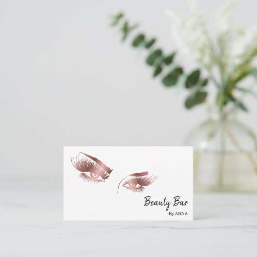 美しい長い目をメイクアップアーティスト 名刺 (スタンド正面)