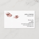 美しい長い目をメイクアップアーティスト 名刺 (裏面)