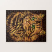 美しい長毛のタビー猫 ジグソーパズル (横)