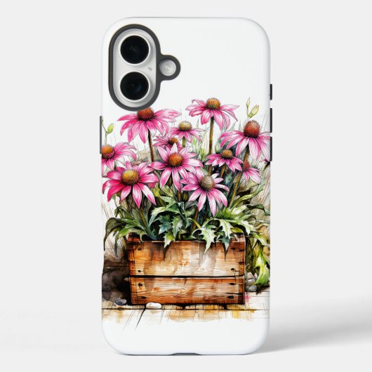 美しい開花のシオンの花 Case-Mate iPhoneケース (裏面)
