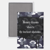 美しい開花の最も暗い影ゴシック色の血液 マグネット (正面/裏面)