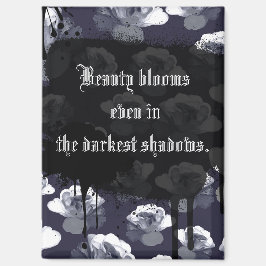 美しい開花の最も暗い影ゴシック色の血液 マグネット