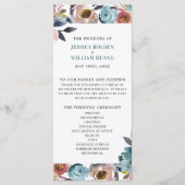 美しい開花フローラ春の結婚式式 プログラム (正面)