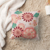 美しい開花モモの花桜園 クッション (ブランケット)