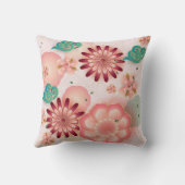 美しい開花モモの花桜園 クッション (裏面)