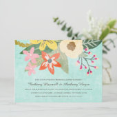 美しい開花リハーサルディナー招待状 招待状 (スタンド正面)