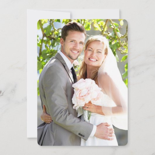 美しい開花写真ありがとうフラットカード サンキューカード (裏面)