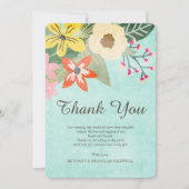 美しい開花写真ありがとうフラットカード サンキューカード (正面)