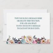 美しい開花結婚のフローラの写真ありがとう サンキューカード (裏面)