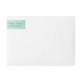 美しい開花結婚の周回ラベル/アクア ラップアラウンドラベル (正面)