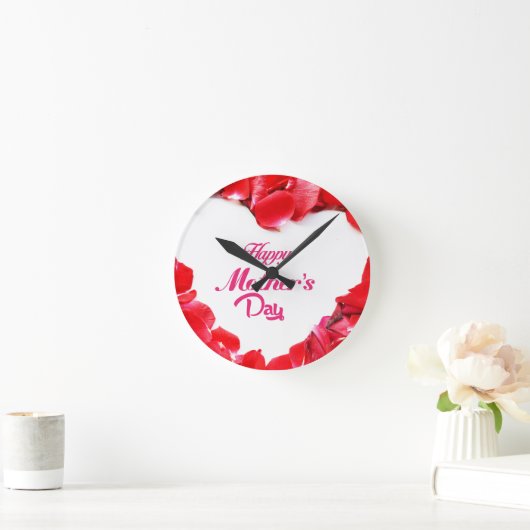 美しい開花花 ラウンド壁時計 (ホーム)